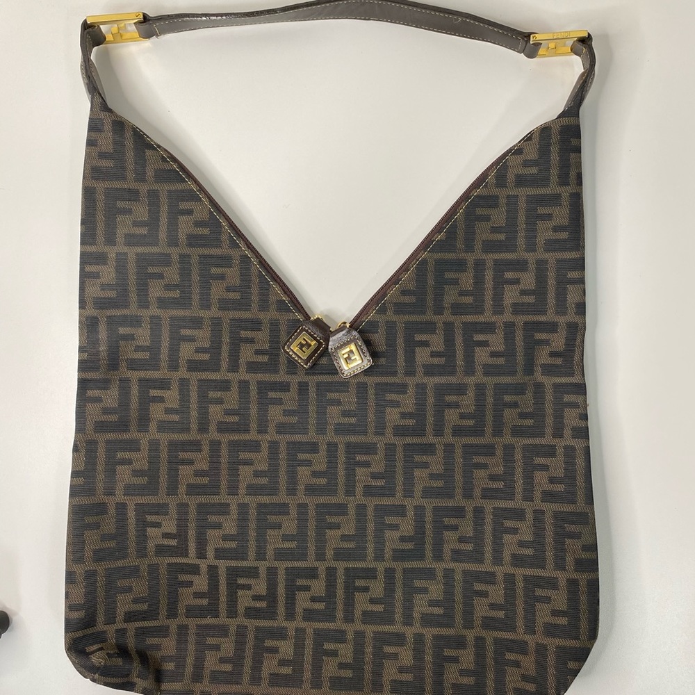 Fendi V Zip Shoulder Bag
